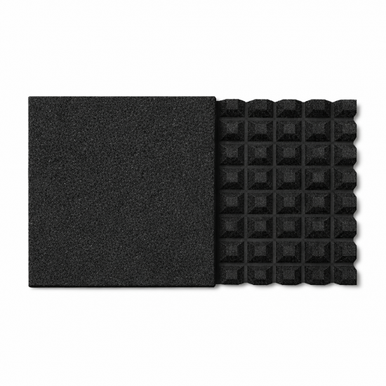 RE Gumová doska small Black 40mm 28raster