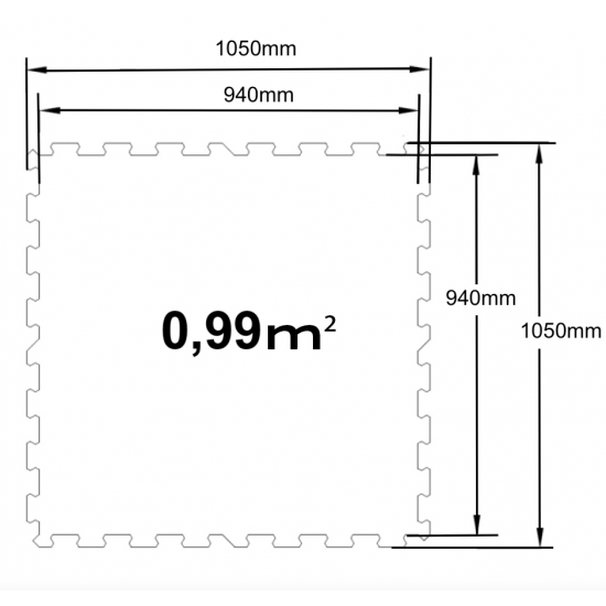 EW Puzzle Large Red Epdm Granulátová 8mm 